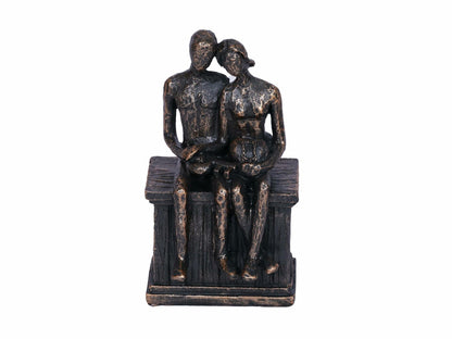 PUHOZN Iron Swing Couple Sculpture Wedding Love Statue Copper Classic Size