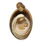 Modern Style Holy Family Carved Nativity - Ash Wood - 4.5 Inch