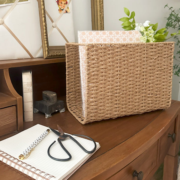 Woven Hanging File Basket
