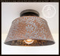 Ornate Copper Flush Mount Ceiling Light | 12" | Rustic Farmhouse