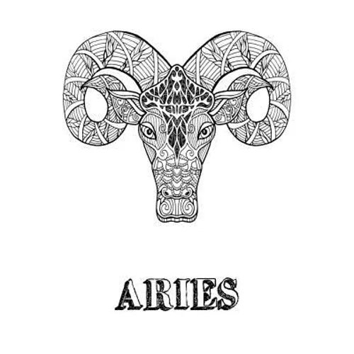 Aries: Coloring Book With Three Different Styles of All Twelve Zodiac Including Symbols, Signs and Patterns. 36 Coloring Pages. 8.5 x 11 - Paperback