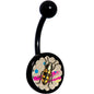 Newsprint Beetle Bug Black Belly Ring