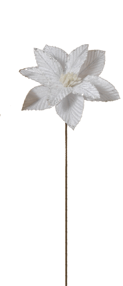 12" Poinsettia Pick -