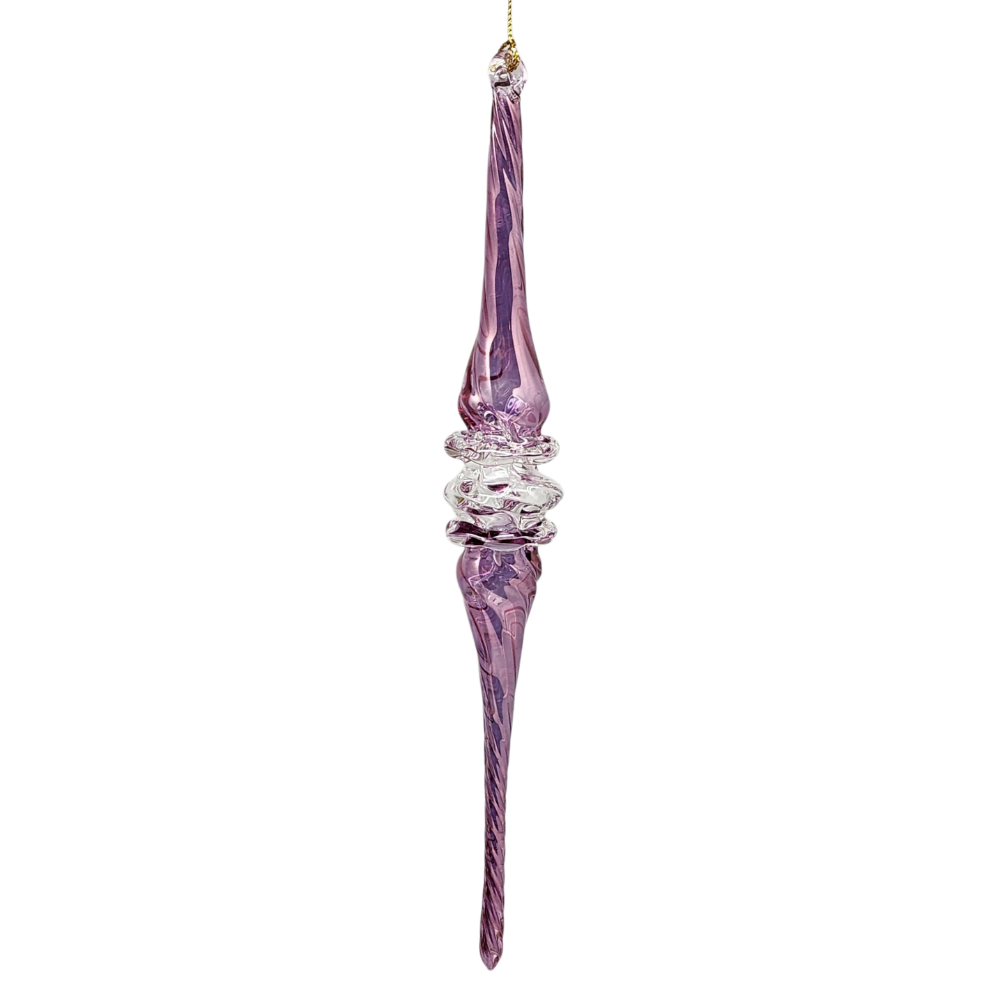Lavender Twirl Glass Ornament
