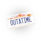 Outatime License Plate - Custom Printed - Made Using a LEGO® Tile