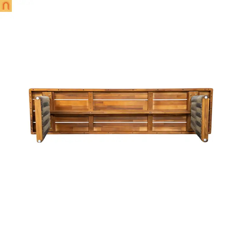 Outdoor Dining Set Acacia Wood Wicker Gray Teak Table Bench