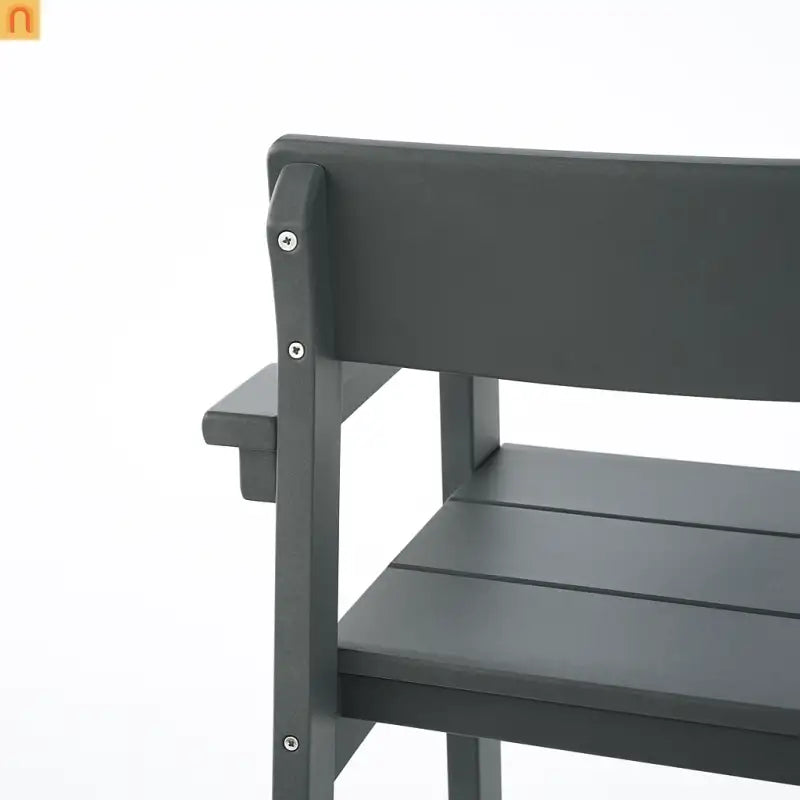 Outdoor Armchair HDPE Recycled Plastic Gray Modern