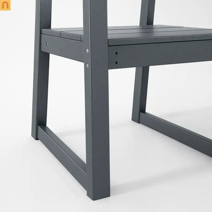Outdoor Armchair HDPE Recycled Plastic Gray Modern