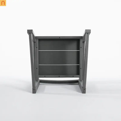 Outdoor Armchair HDPE Recycled Plastic Gray Modern