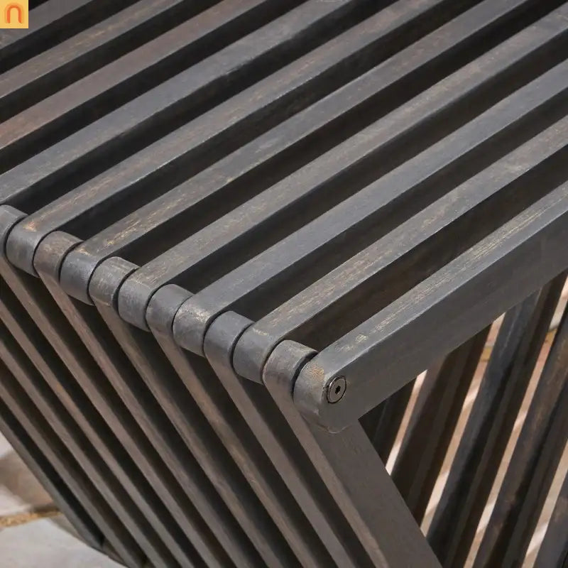 Outdoor Bench Acacia Wood 63" Dark Gray Slat