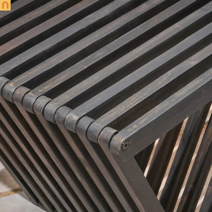 Outdoor Bench Acacia Wood 63" Dark Gray Slat