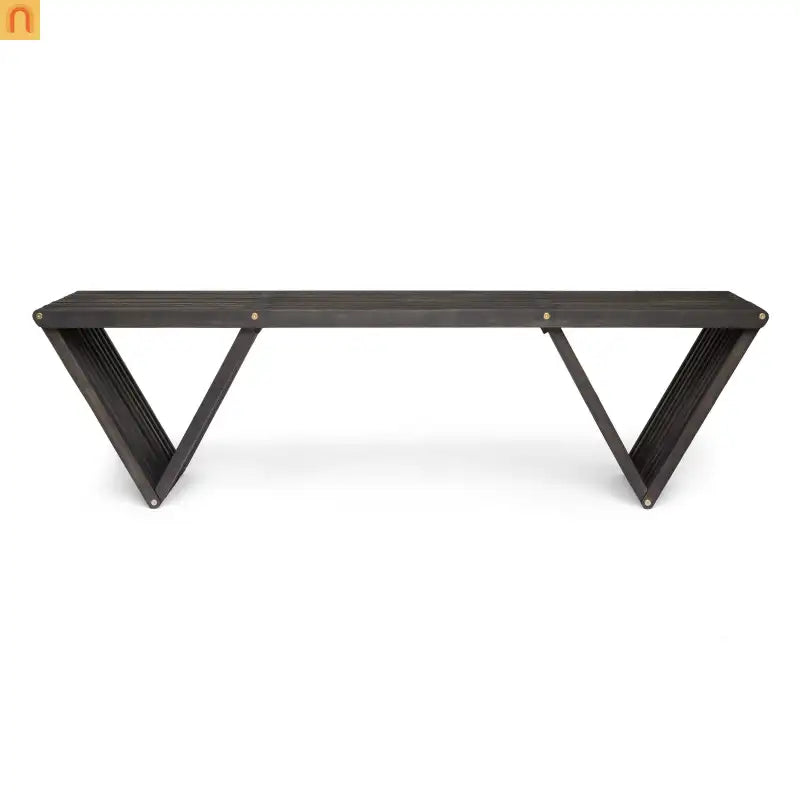 Outdoor Bench Acacia Wood 63" Dark Gray Slat