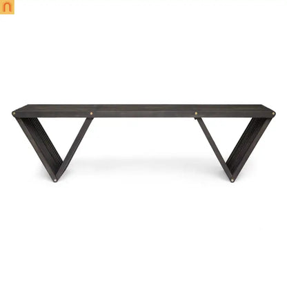 Outdoor Bench Acacia Wood 63" Dark Gray Slat