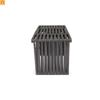 Outdoor Bench Acacia Wood 63" Dark Gray Slat