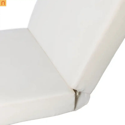 Chaise Lounge Acacia Wood Dark Gray Cream Cushion 6 Position 3-Fold