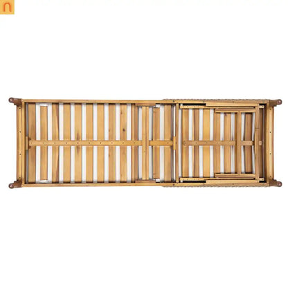 Outdoor Lounge Chair Acacia Wood Rattan Beige Cushion 4 Position