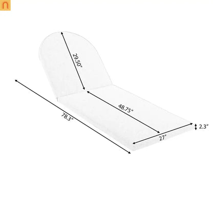 Chaise Lounge Acacia Wood Rope Teak Gray Adjustable Beige Cushion 79.5in