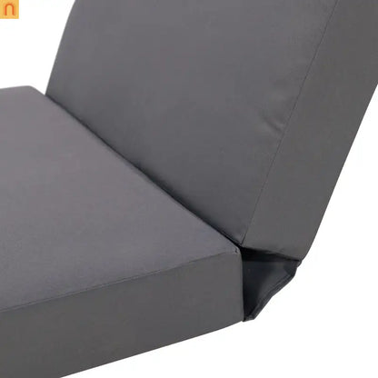 Chaise Lounge Acacia Wood Dark Gray Cushion 6 Position 400 LB 3-Fold