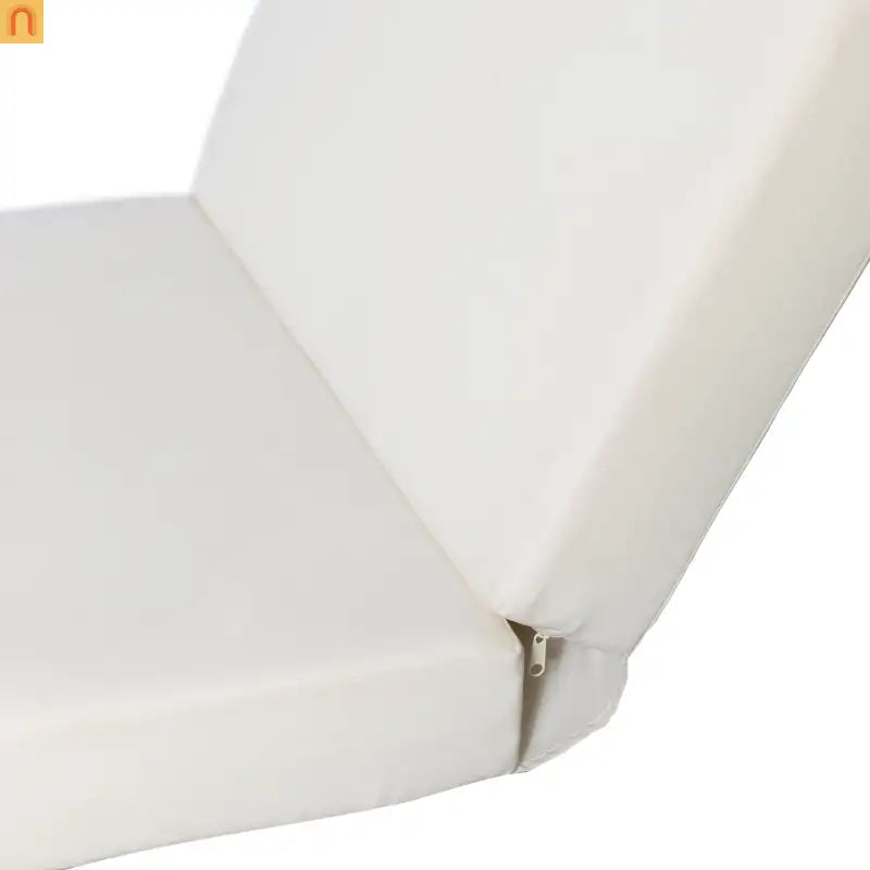 Chaise Lounge Acacia Wood White Cushion 6 Position 400 LB 3-Fold
