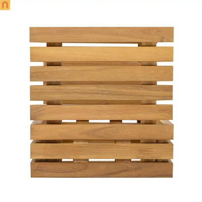 Outdoor Chat Set Acacia Wood Natural Beige Cushions 2 Piece