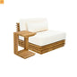 Outdoor Chat Set Acacia Wood Natural Beige Cushions 2 Piece