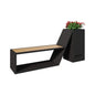 4FT Outdoor Commercial All-Weather Metal Bench With Planter Box [Made-To-Order] (SAK57219)