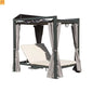 Outdoor Double Chaise Lounge Daybed Aluminum Retractable Canopy