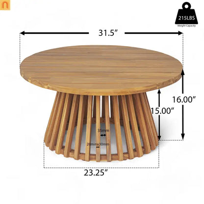 Outdoor Daybed Set Acacia Wood Teak 3 Seater Light Gray Rope Table