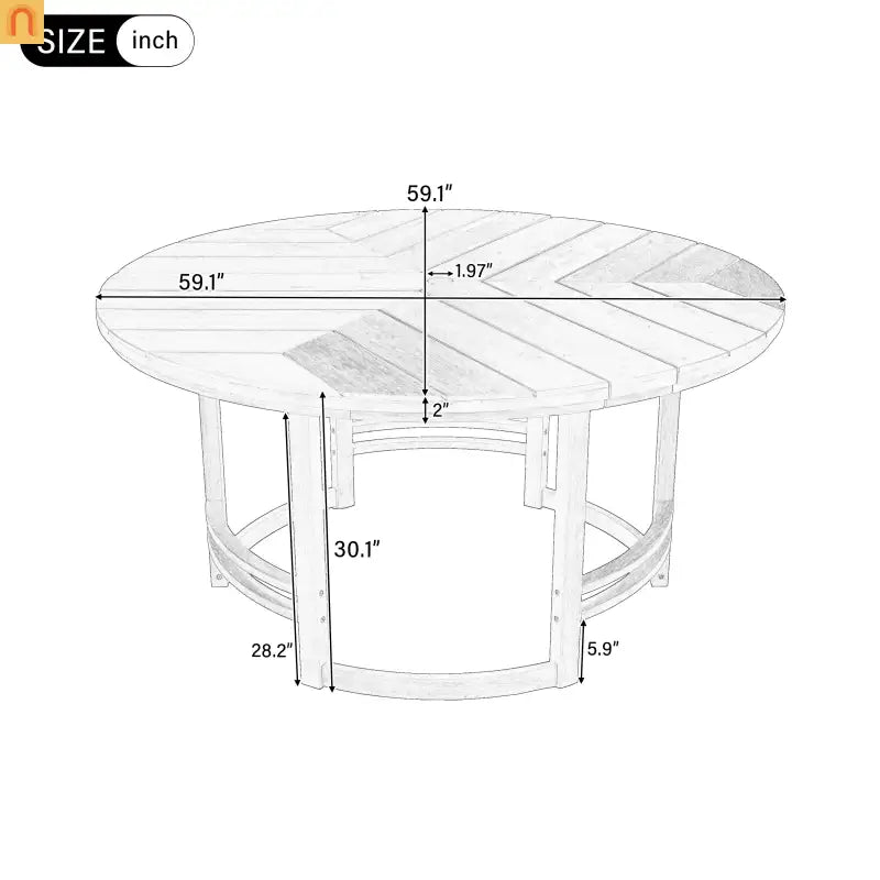 Outdoor Dining Set Acacia Wood Beige Cushions 5 Piece Umbrella Hole