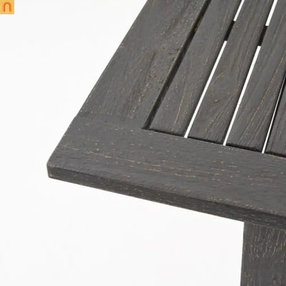Outdoor Dining Set Acacia Wood Expandable 7 Piece Two-Tone Gray