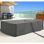 Outdoor Sectional Cover Oxford Fabric Gray Waterproof 96 x 65 x 26 In