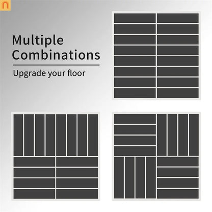 Outdoor Deck Tiles Plastic Dark Gray Interlocking 12x12in Pack of 44