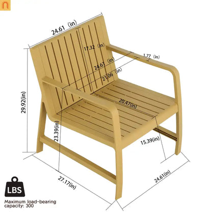 Outdoor Patio Set Polypropylene Yellow UV-Resistant 300 lb Cap