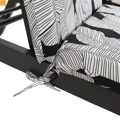 Outdoor Lounge Cushion Set Polyester Multicolor Leaf 75in Set of 2