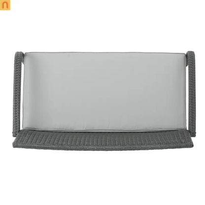 Outdoor Chat Set PE Rattan Gray 4-Piece Waterproof Cushions