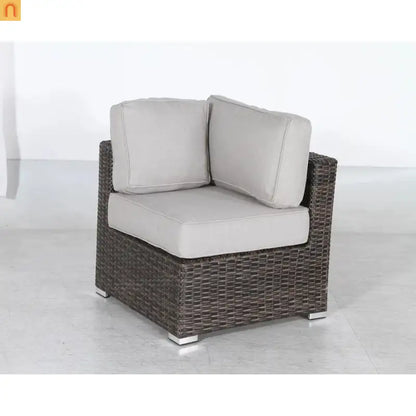 Outdoor Wicker Sectional Set 7 Person 10 Piece Brown