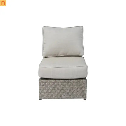 Outdoor Conversation Set Wicker Gray 3-Piece 2-Person No Assembly
