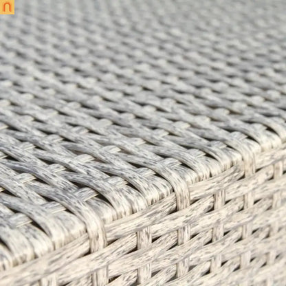 Outdoor Conversation Set Wicker Gray 3-Piece 2-Person No Assembly