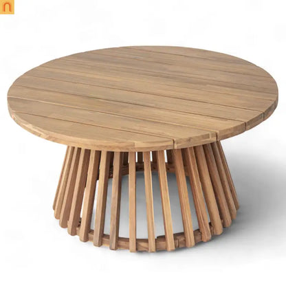 Outdoor Patio Set Acacia Wood Teak 3-Seater with Table