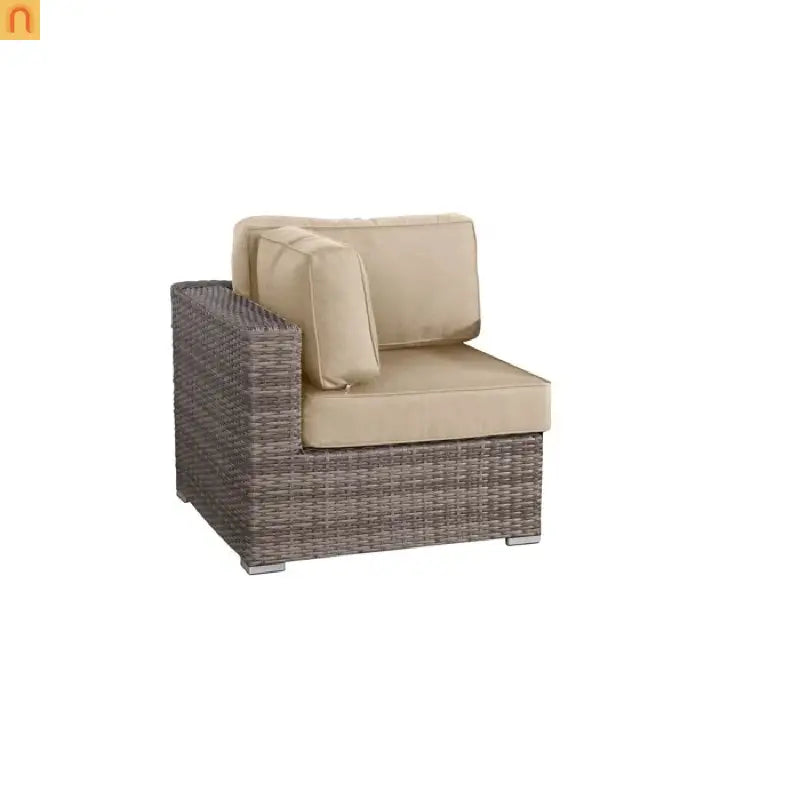 10 Piece Gray Wicker Outdoor Conversation Set 4 Person w Cushions