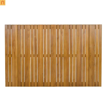 Outdoor Dining Set Teak Table Wicker Chairs Beige 7 Piece Seats 6