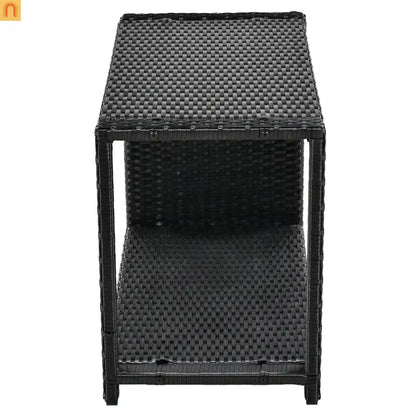 Outdoor Sectional Set Rattan Gray Storage Hot Tub Surround