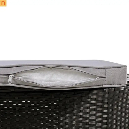 Outdoor Sectional Set Rattan Gray Storage Hot Tub Surround