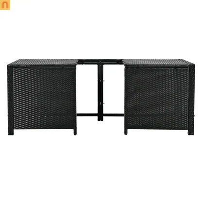 Outdoor Sectional Set Rattan Gray Storage Hot Tub Surround