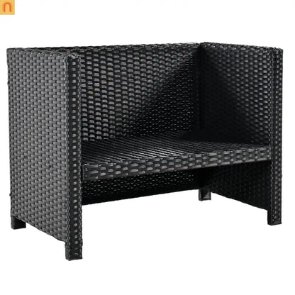 Outdoor Sectional Set Rattan Gray Storage Hot Tub Surround