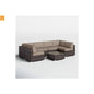 Outdoor Sectional Set Wicker Brown Sunbrella Cushions 7 Piece Seats 4