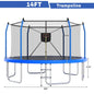 Outdoor Trampoline With LED Lights And Basketball Hoop (SAK69305)