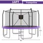 Outdoor Trampoline With LED Lights And Basketball Hoop (SAK69305)