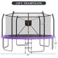Outdoor Trampoline With LED Lights And Basketball Hoop (SAK69305)