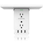 Overtime Outlet Extender with 8 AC and 3 USB Outlets Detachable Shelf Multi-Plug Outlet Extender with Surge Protector